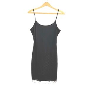 Vintage Georgette Women Dress Size Small Sequined USA Made Date Night Party LBD